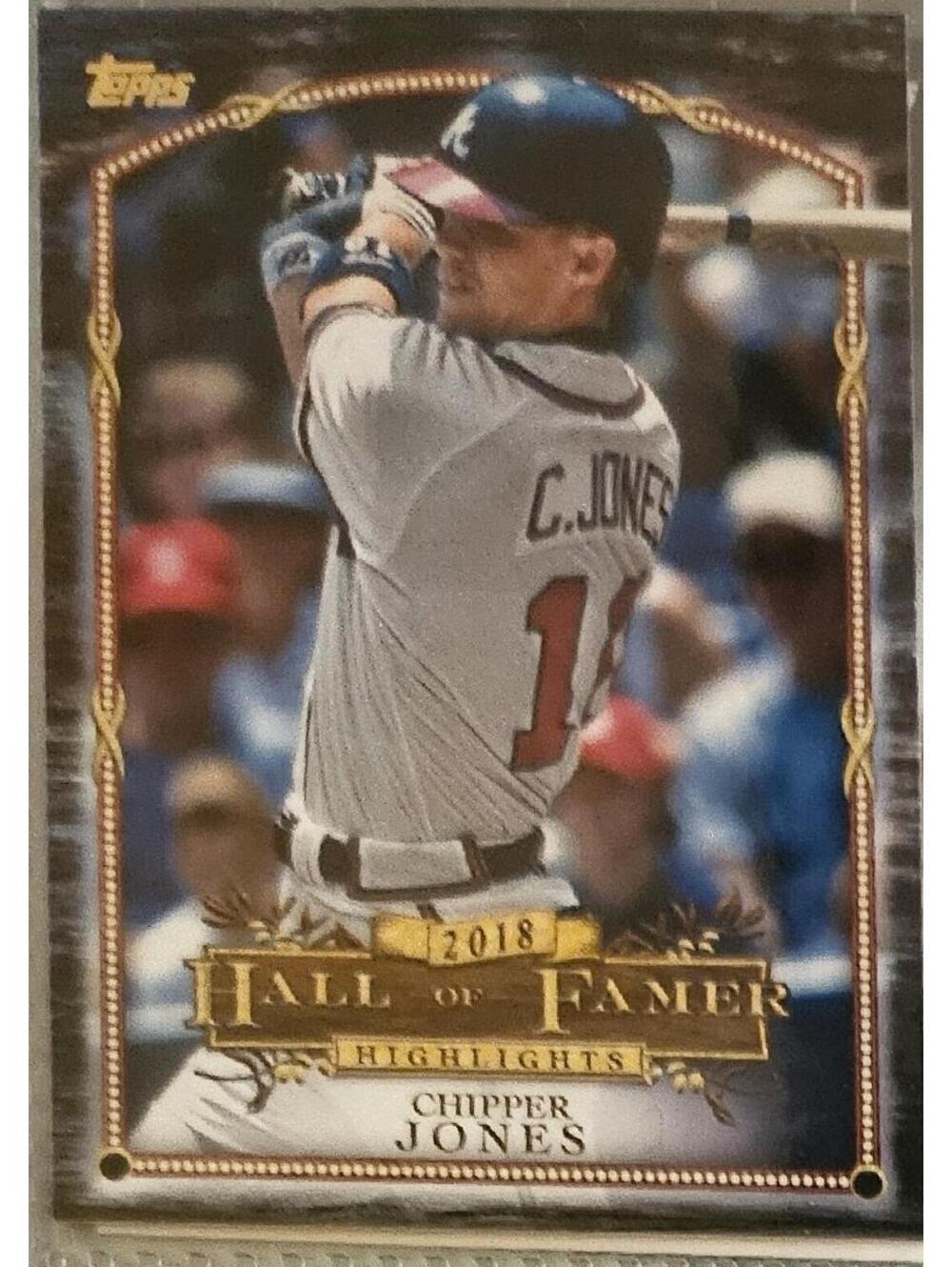 2018 Topps Update Chipper Jones Hall of Famer Insert #HFH-1 (Chipper the champ)